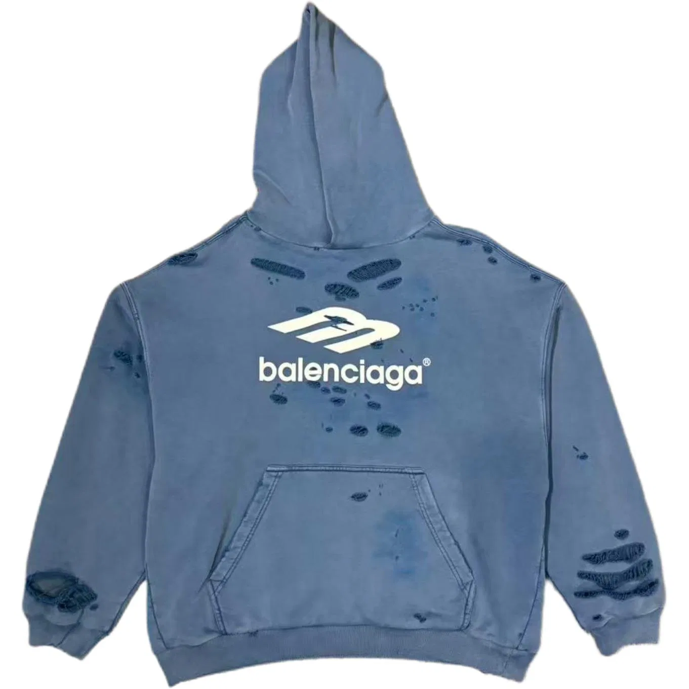 Мужской худи с капюшоном Balenciaga, Blue