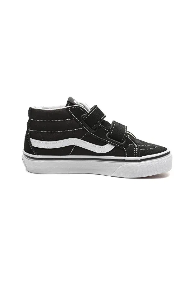 Детские кроссовки для девочек на плоской подошве Vans, Black And White — фото 4