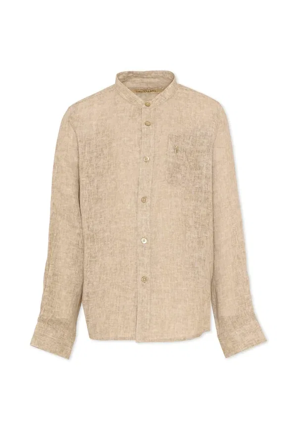 Рубашка из льна Camicie Tru Trussardi Junior, бежевый