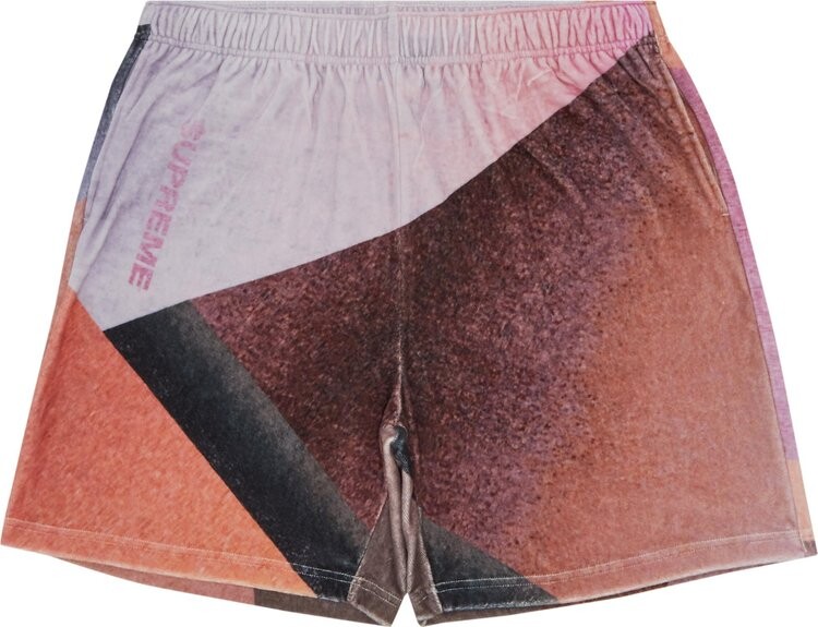 

Шорты Supreme Geo Velour Short Pink, розовый