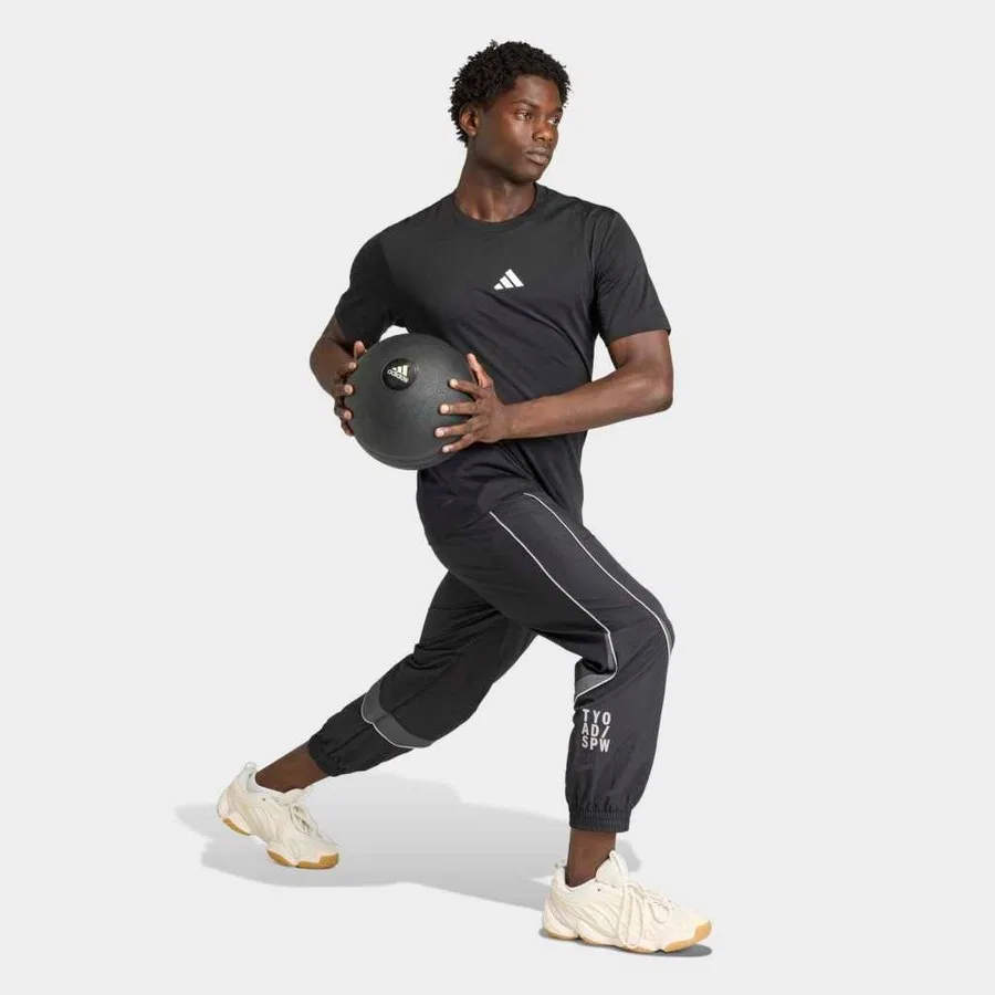 Футболка спортивная с коротким рукавом adidas, Черный — фото 4