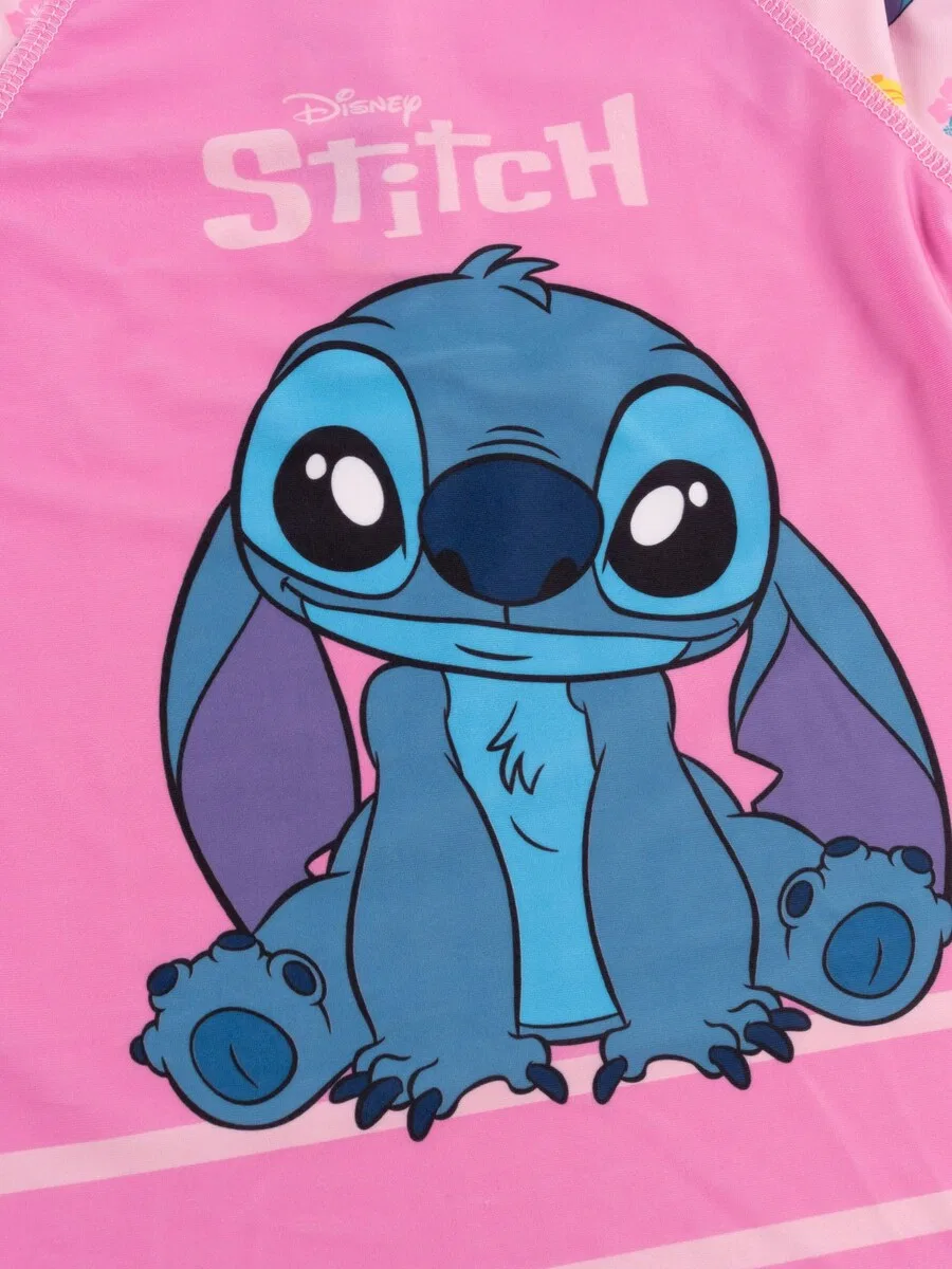 Спортивный купальник Disney Lilo & Stitch 'UV-Schutz 50' розового цвета — фото 3