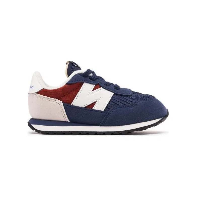 Детские кроссовки для мальчиков с низким верхом New Balance NB 237, Blue Red Beige — фото 3