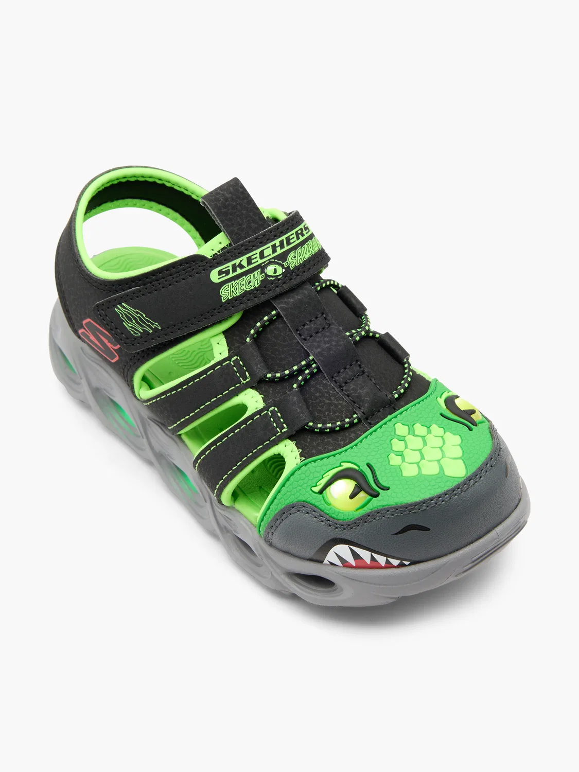 Детские сандалии с подсветкой Skechers, черный — фото 2