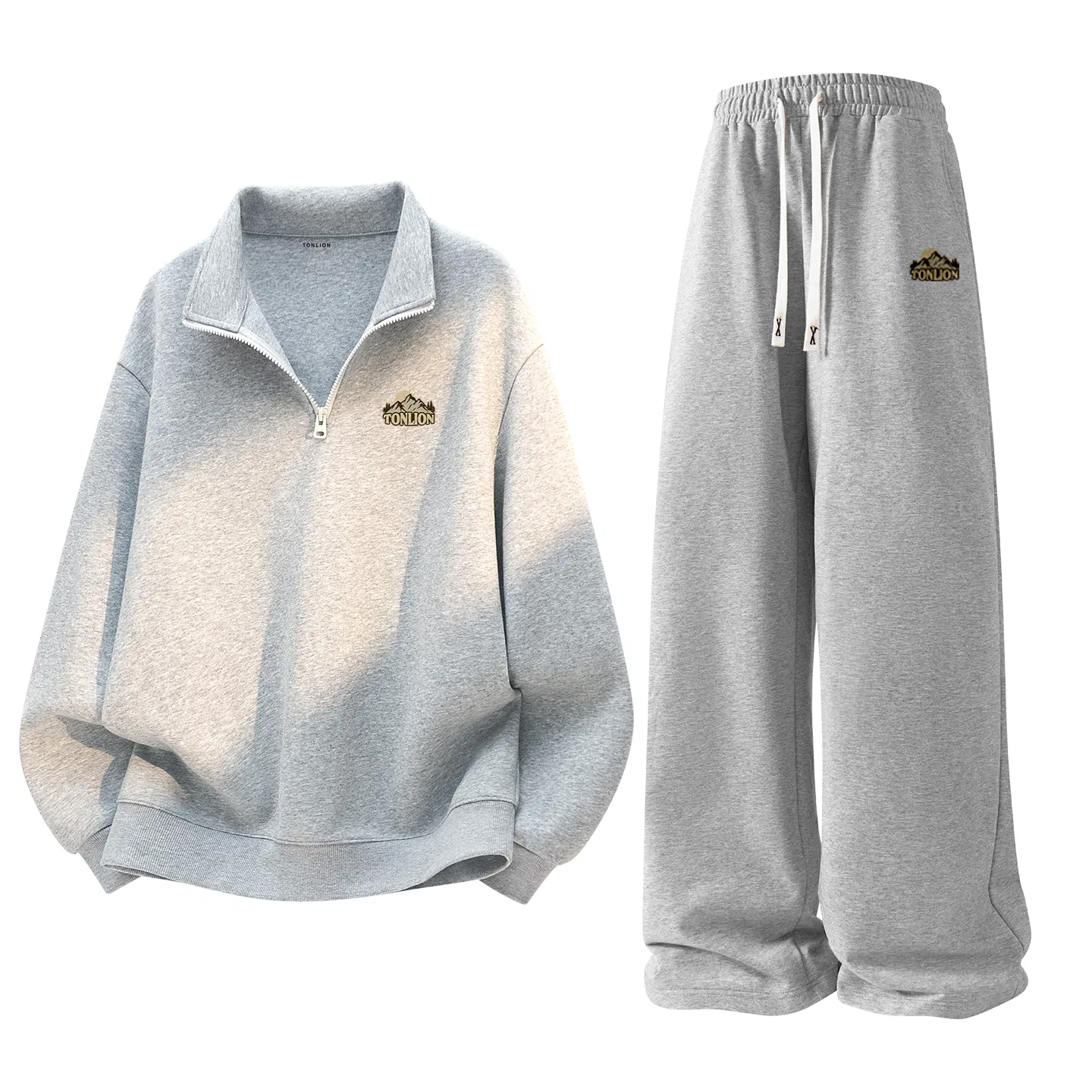 Детский спортивный костюм из футера с принтом Tonlion, Heather Grey