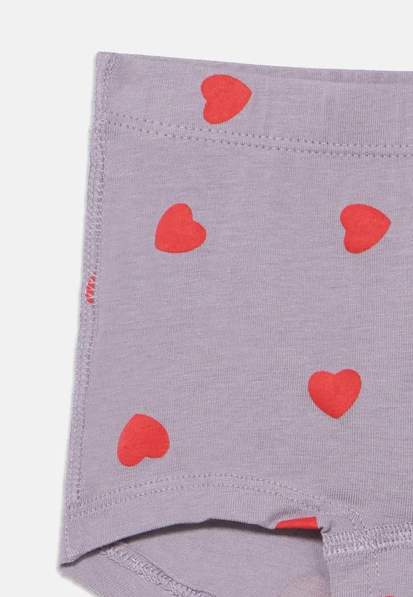 Колготки хлопковые Nmftights Hearts 3 Pack - Name It, лавандовый серый — фото 4