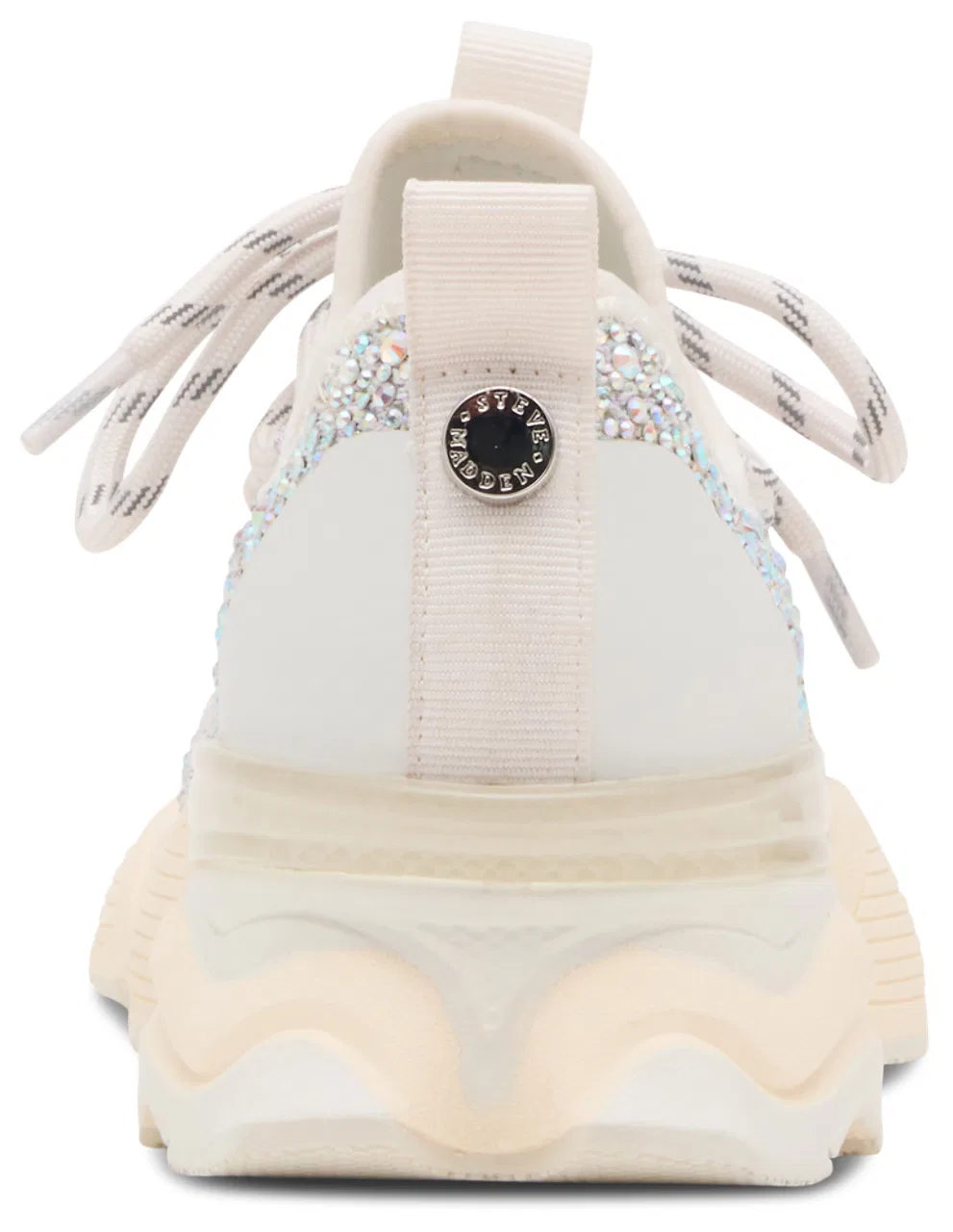 Детские кроссовки для девочек с верхом из Flyknit Jsolace Steve Madden, White Multi — фото 3