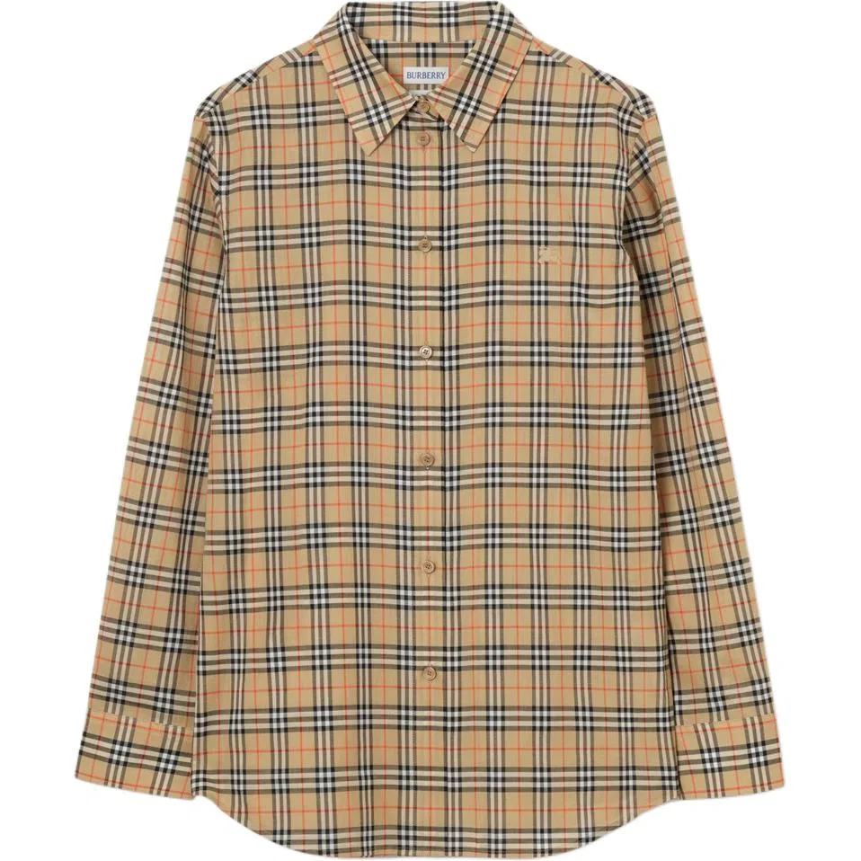 Женская рубашка в стиле хай-стрит Sandy Beige Burberry, Sandy Beige