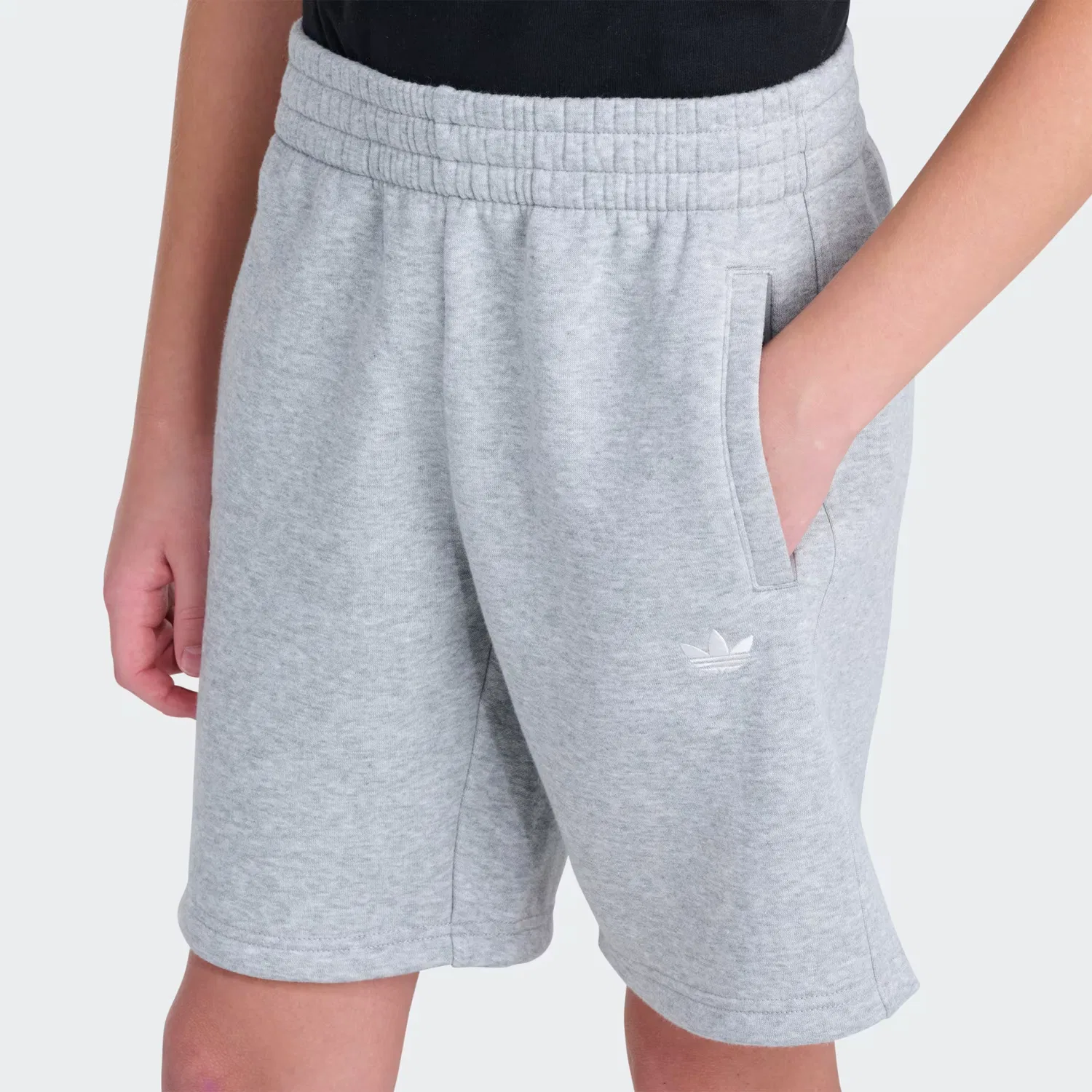 Детские шорты из флиса Essentials Adidas Originals, средне-серый меланж — фото 4