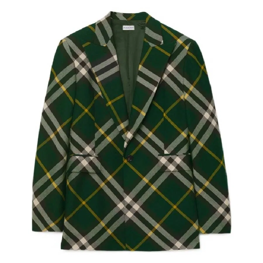Блейзер из шерсти Tailored Check Pattern Wool Blazer Burberry, Ivy Ip Check