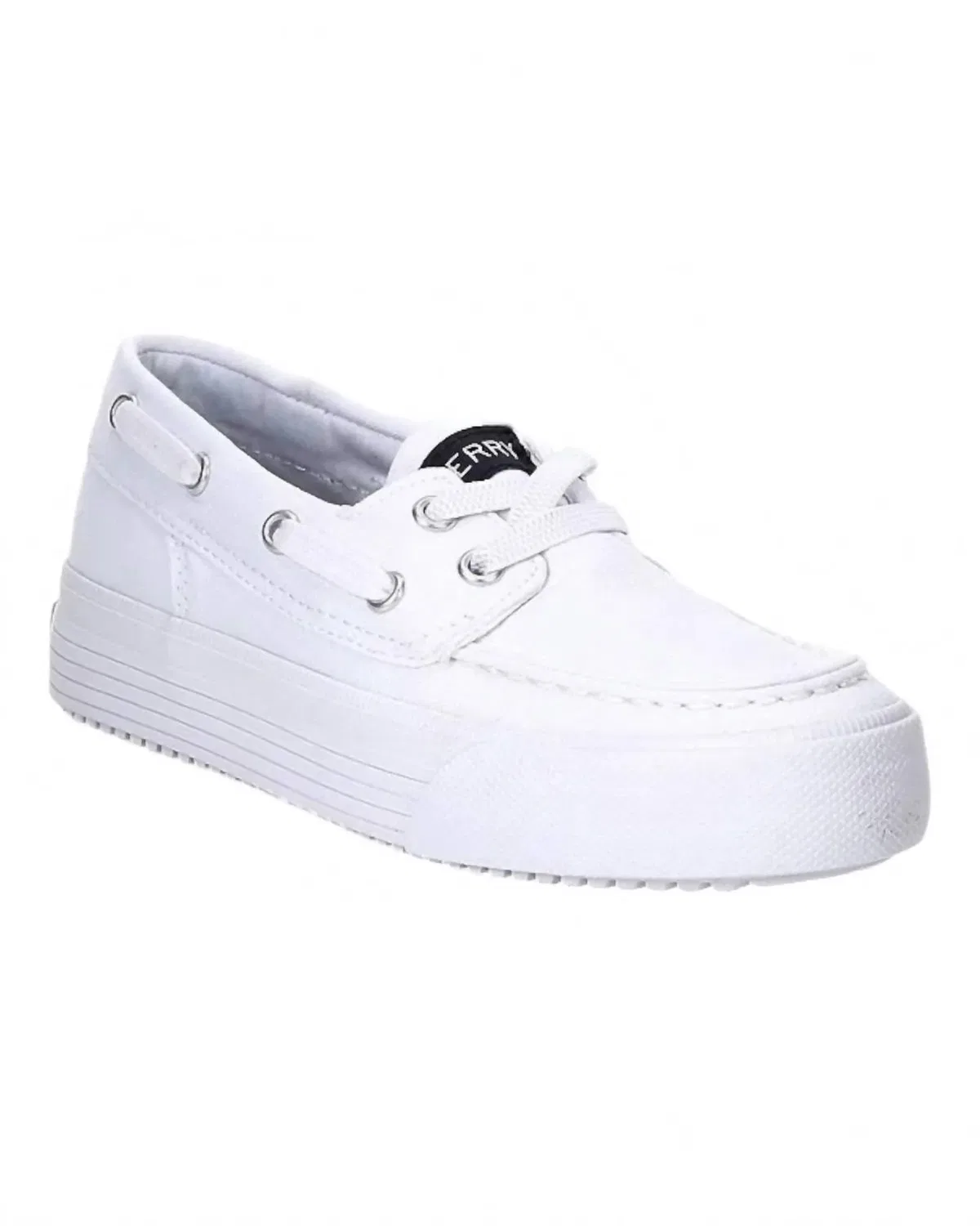 Детские кеды на платформе на шнуровке Bahama Platform Sperry, White — фото 2