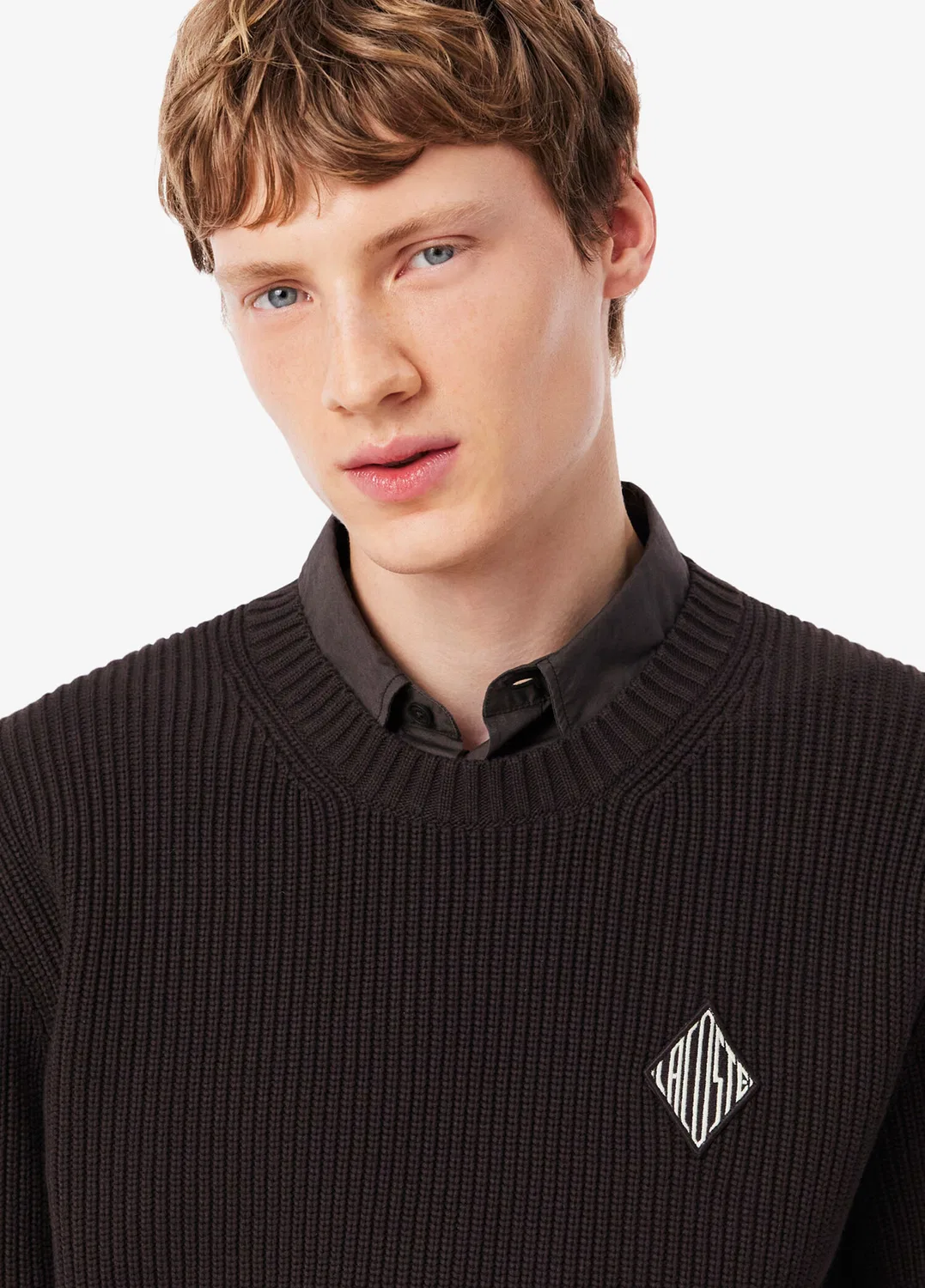 Свитер Lacoste Classic Fit, коричневый — фото 3