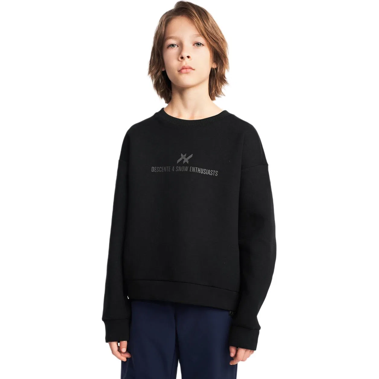 Детский свитшот с круглым вырезом Descente, Black