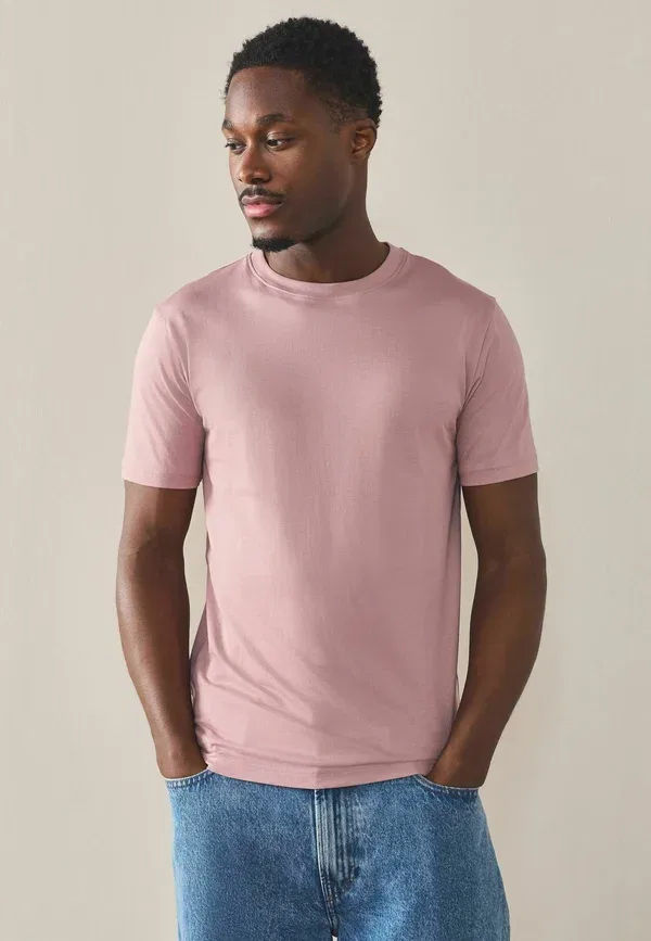 Футболки 6 шт, хлопок, Slim Fit, Next, Dusky Pastels Pink, Sage, Aqua, White, Navy, белый/черный/темно-синий/розовый/бирюзовый — фото 2