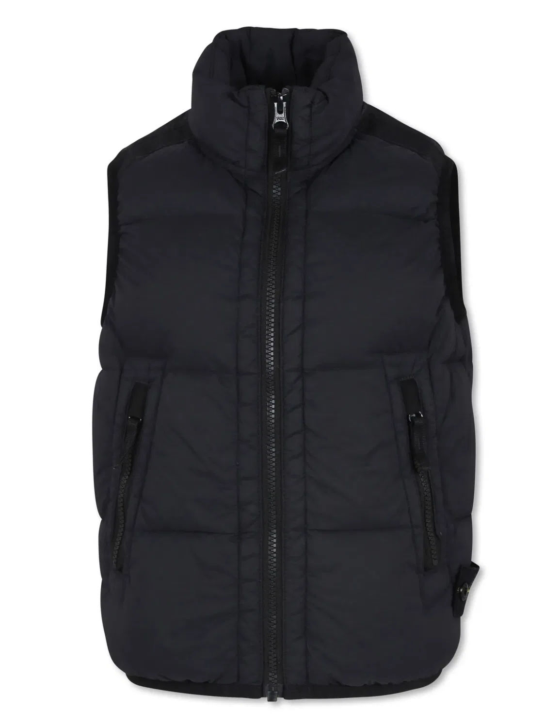 Жилет с утеплителем и компасом Stone Island, черный