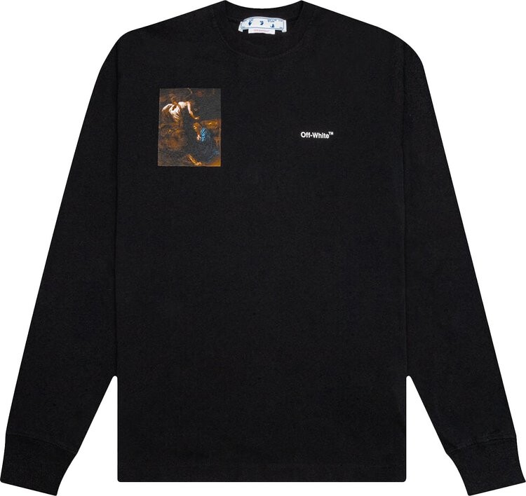 

Лонгслив Off-White Caravaggio Lute Skate Long-Sleeve Tee 'Black/White', черный