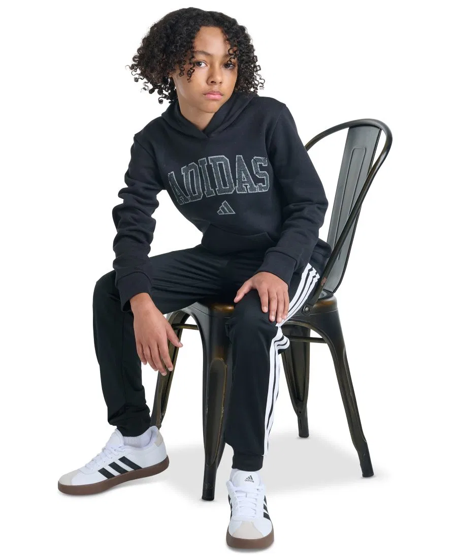 Худи adidas с капюшоном и длинным рукавом, с эффектным логотипом, Black — фото 2