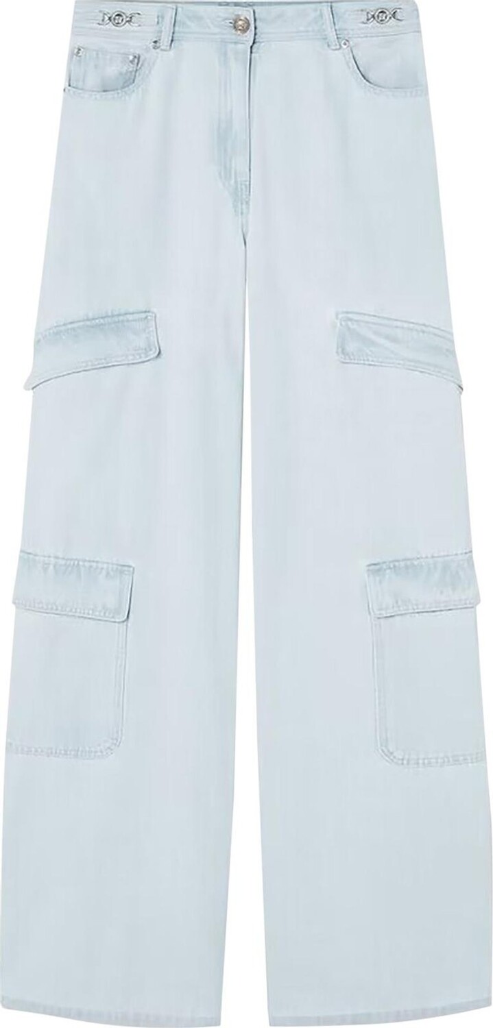 

Брюки Versace Denim 'Light Blue Ice', синий
