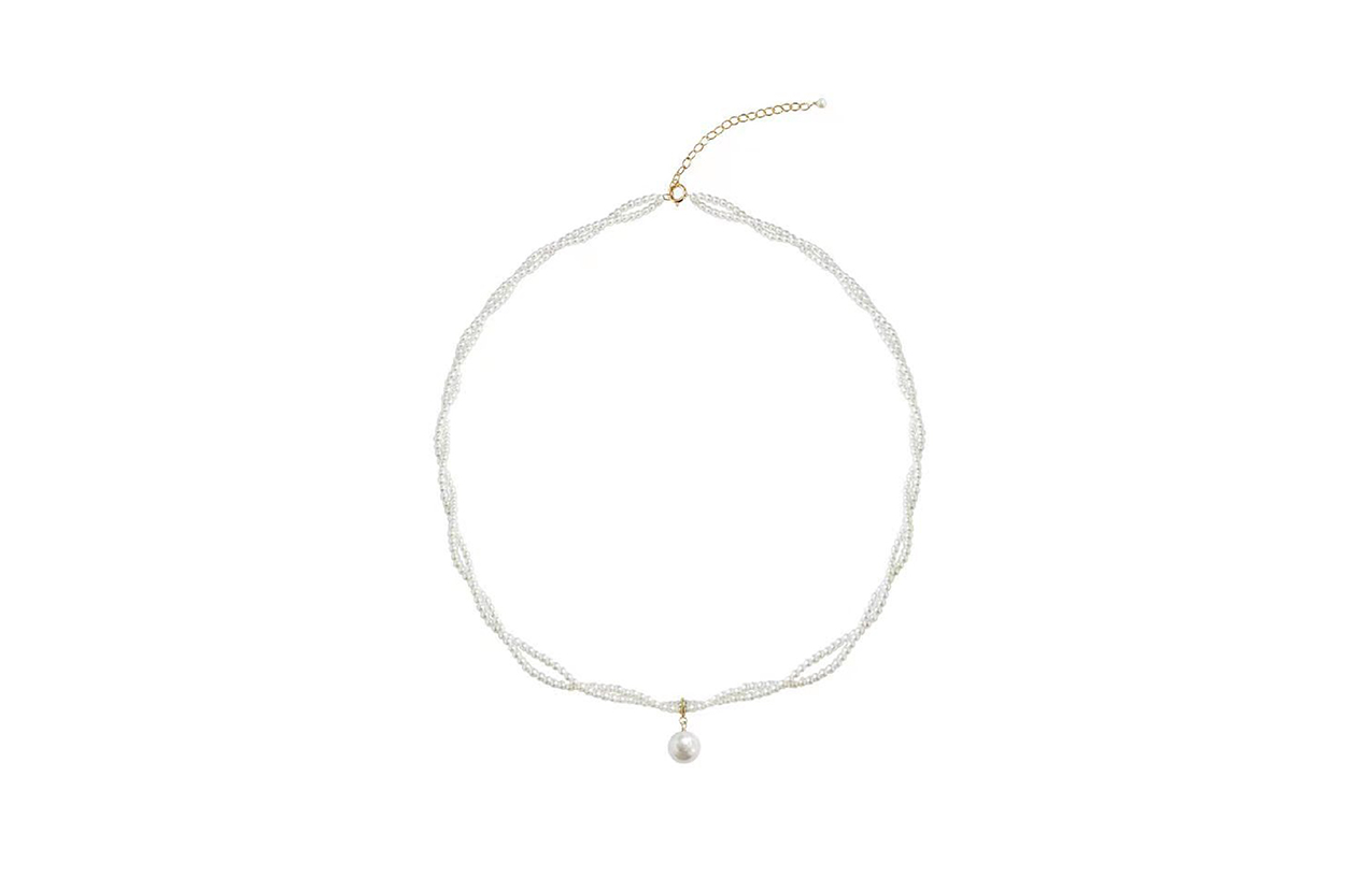 

Faux Pearl Necklace Girlfriend Love Gift Women's DAN DREAM, белый