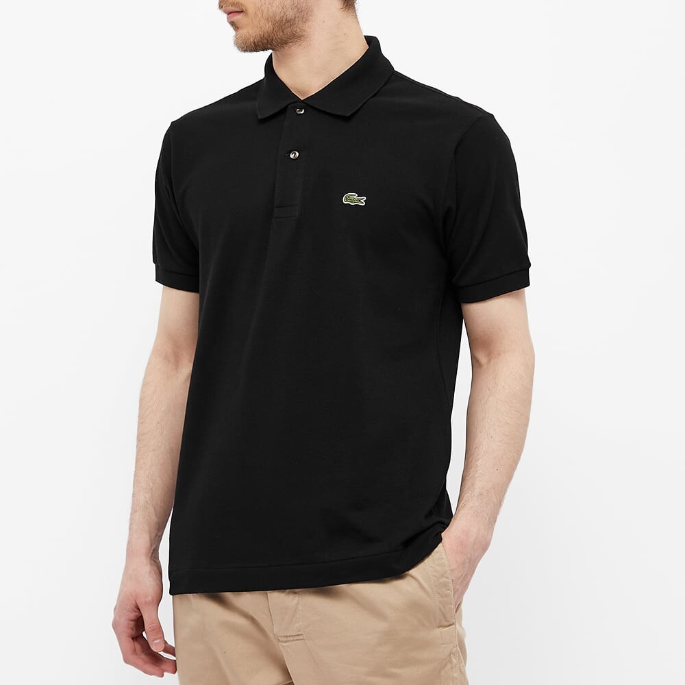 Поло Lacoste Classic Fit L.12.12, черный — фото 4