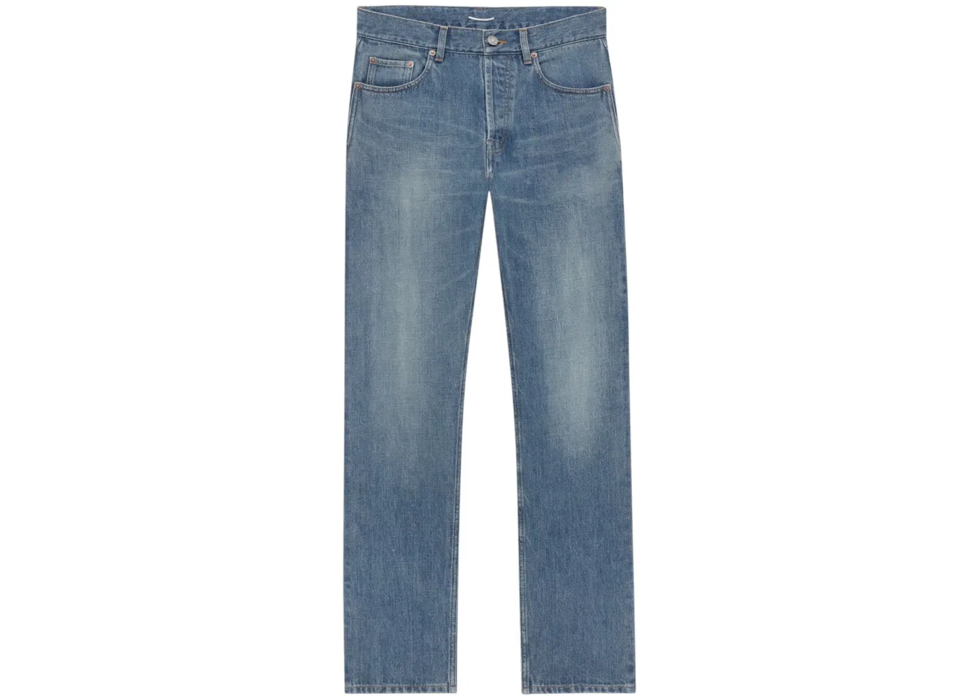 Мужские брюки с завышенной талией Saint Laurent, Norvegian Blue