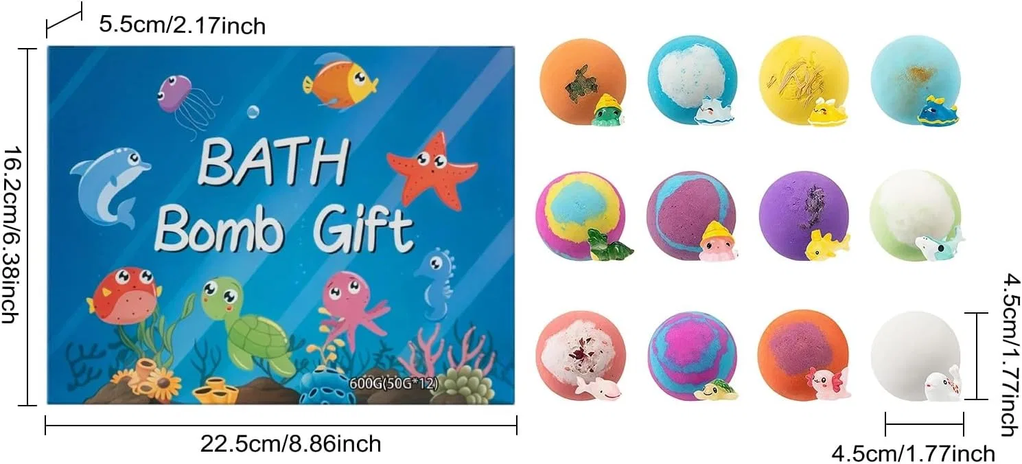 Generisch Бомбочки для ванны Dinosaur Egg Surprise, 12 штук, 60 г — фото 2
