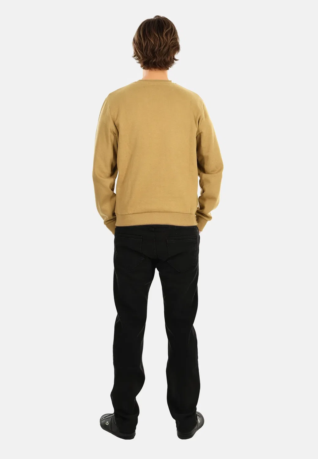 Мужской пуловер с круглым вырезом U.S. Polo Assn., Beige-Navy — фото 4