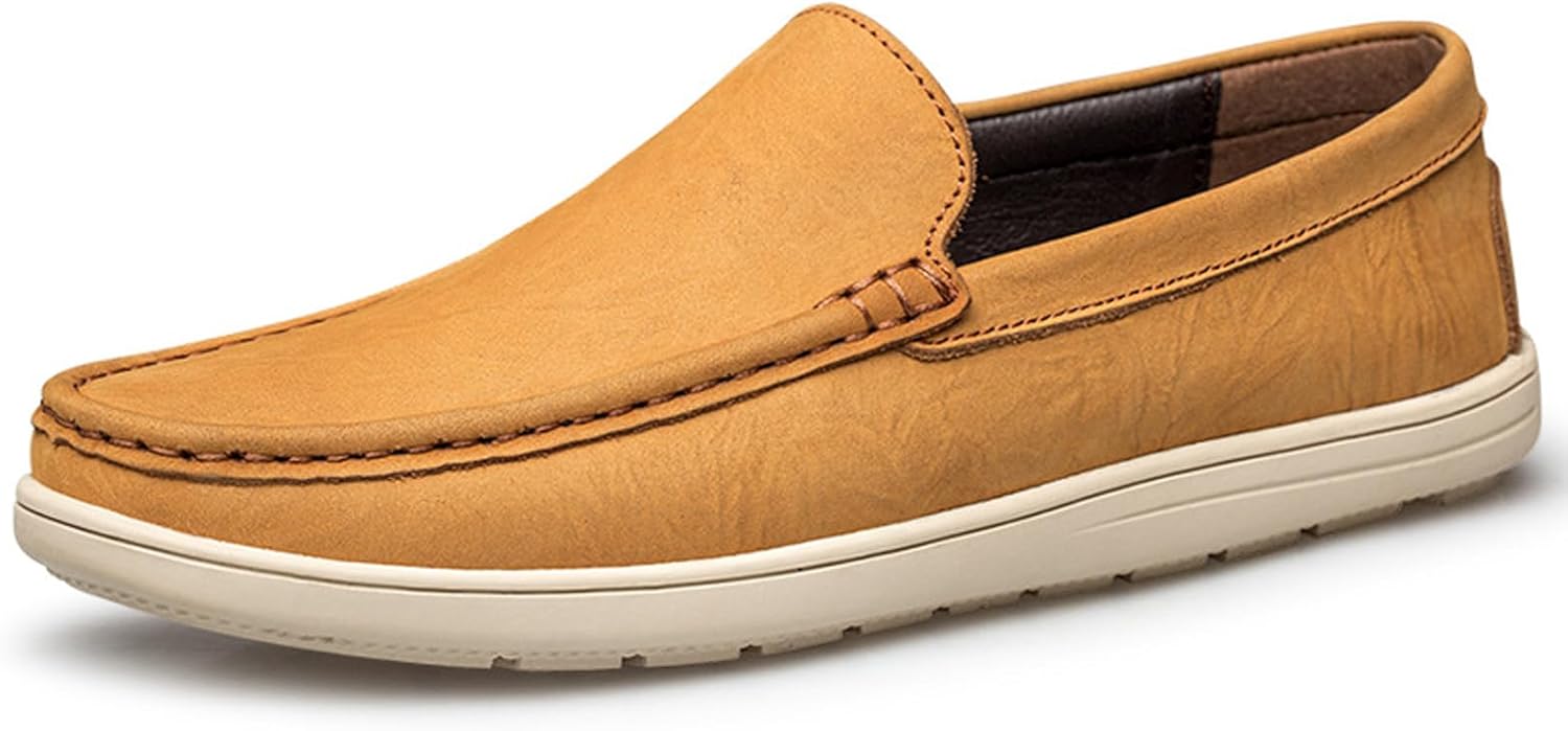 

Мужские легкие лоферы Penny из натуральной кожи, без застежек, для работы и повседневной носки Tznbgge, желтый