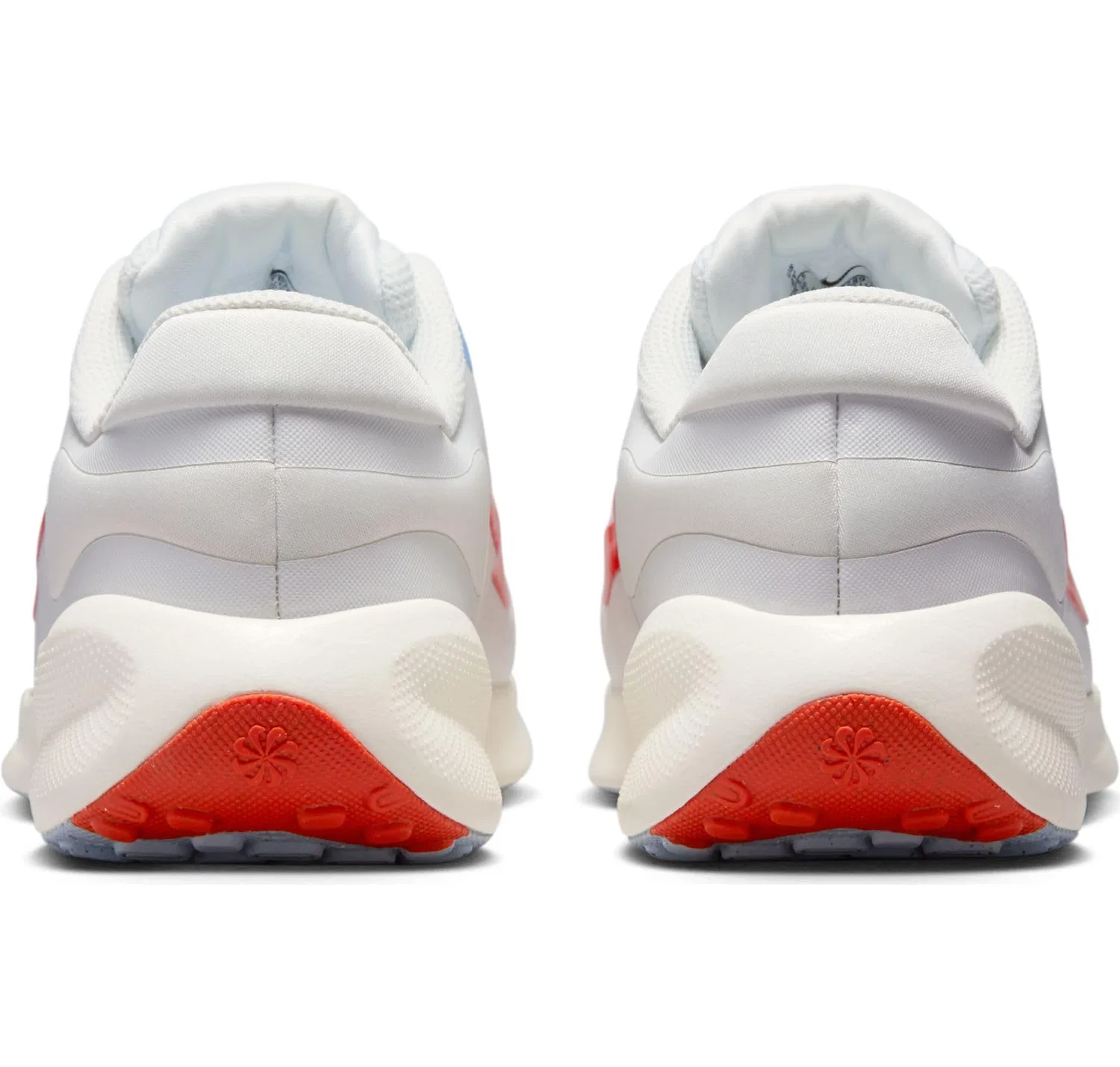 Детские кроссовки для девочек с шнуровкой NIKE Revolution 7, Summit White Picante Red Sail — фото 3