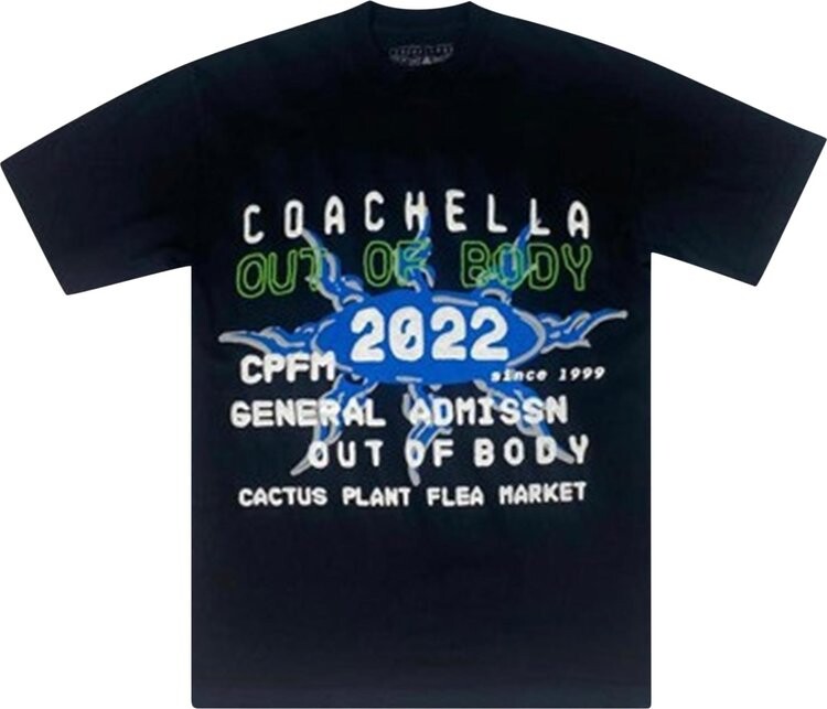

Футболка Cactus Plant Flea Market x Coachella Tee 'Black/Blue', черный