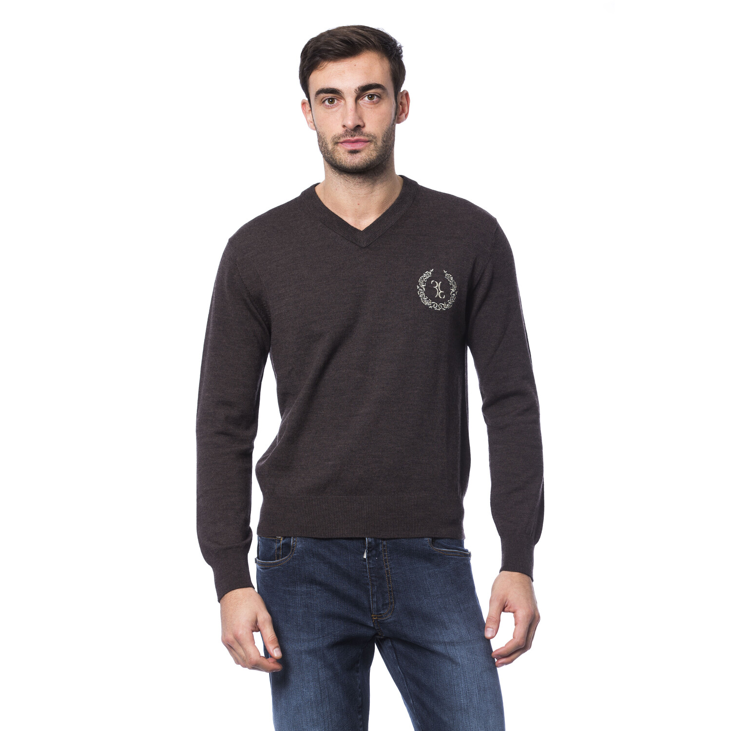 

Свитер Billionaire V Neck F12 Logo Gold, коричневый