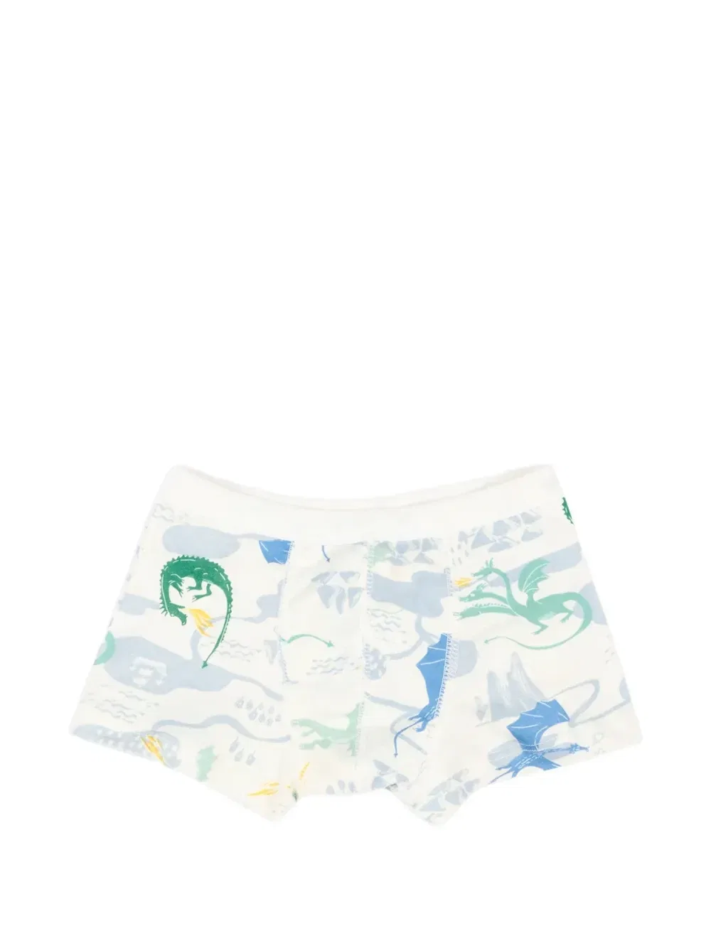 Трусы-боксеры в полоску с принтом дракона комплект из трех штук Petit Bateau, синий — фото 2