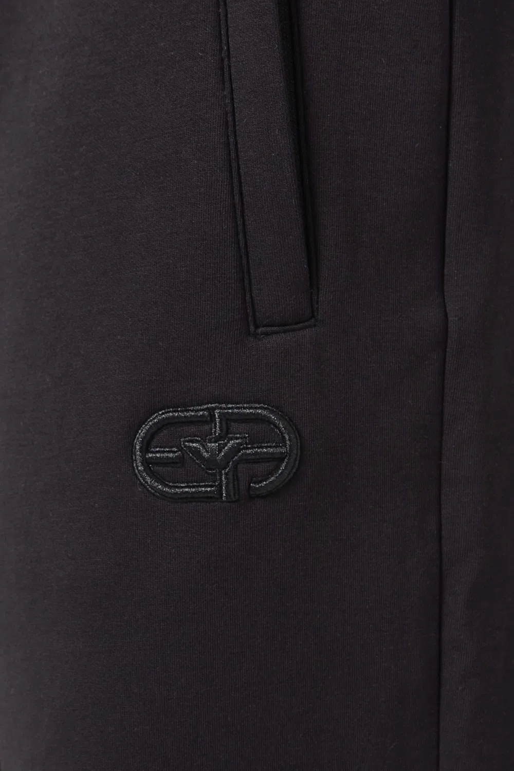 Брюки спортивные на завязках Emporio Armani, черный — фото 4