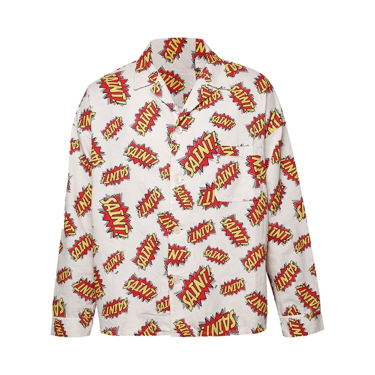 

Рубашка Saint Michael Pow Pajama Shirt 'White', белый