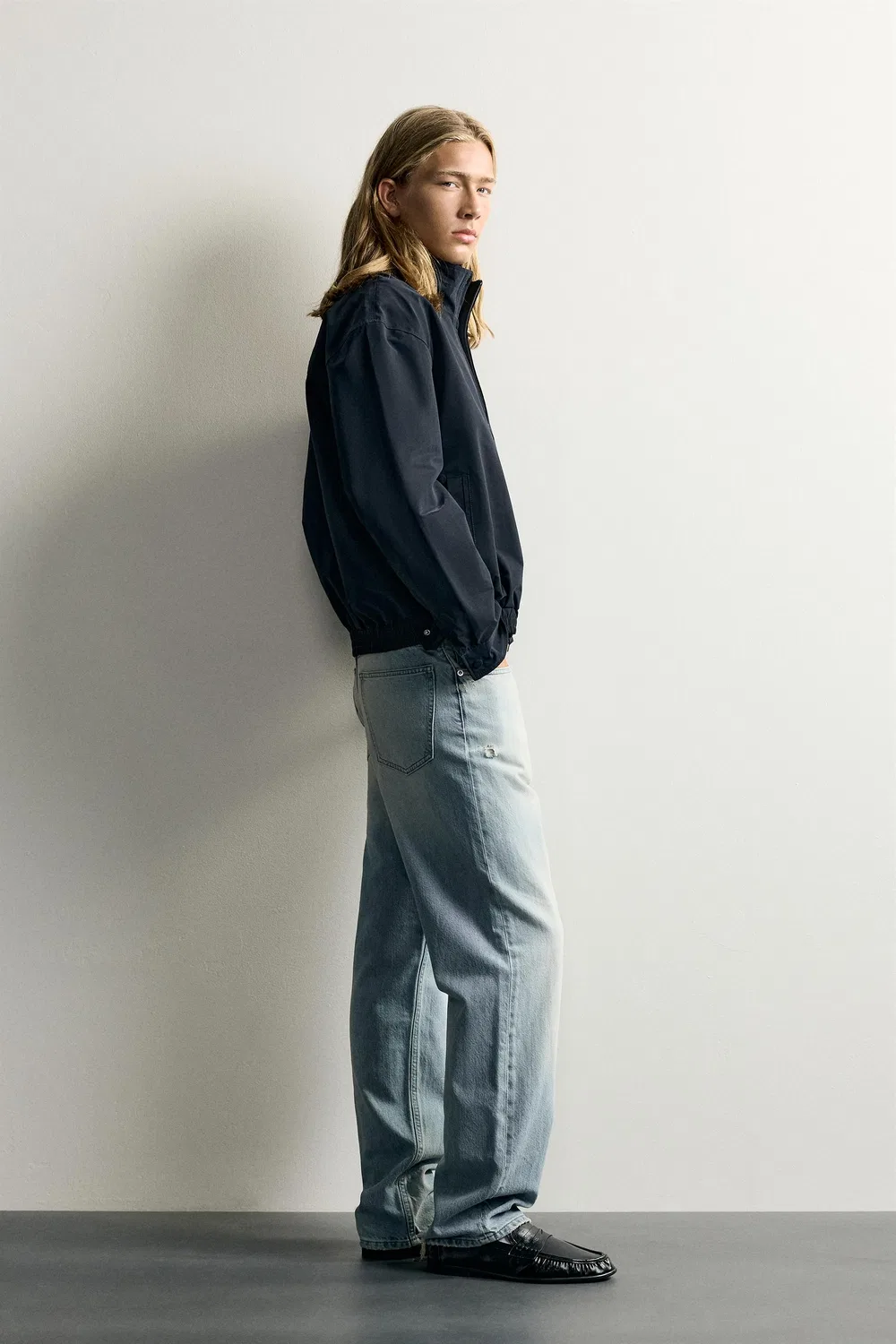Легкая водоотталкивающая техническая куртка ZARA, Dark navy — фото 4