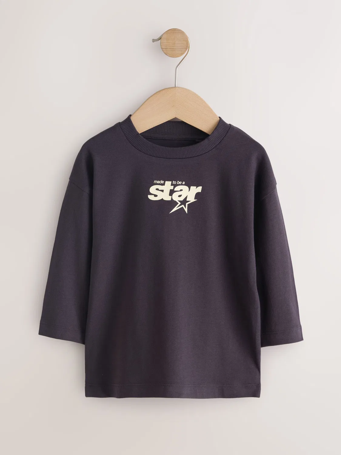 Футболка с длинным рукавом Multi Black Star Slogan Next, мульти — фото 2