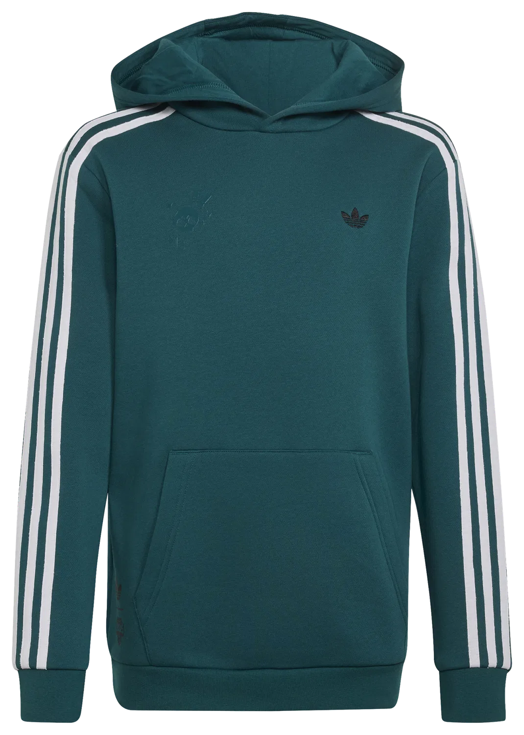 Детский худи с принтом Brawl Stars Loose Hoodie adidas, White Rich Green — фото 2