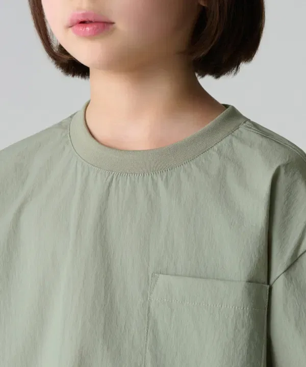 Футболка с карманом оверсайз, Cool Touch, Musinsa Standard Kids, хаки — фото 4