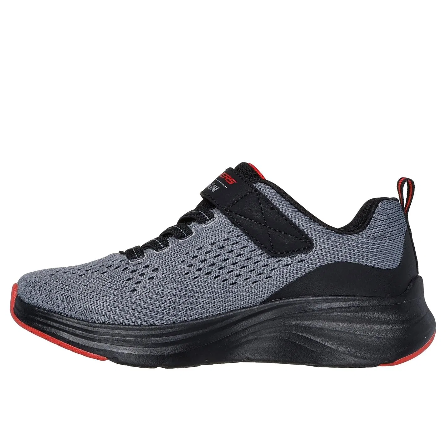 Детские кроссовки для мальчиков с липучкой Vapor Foam Skechers, Grey And Black — фото 2