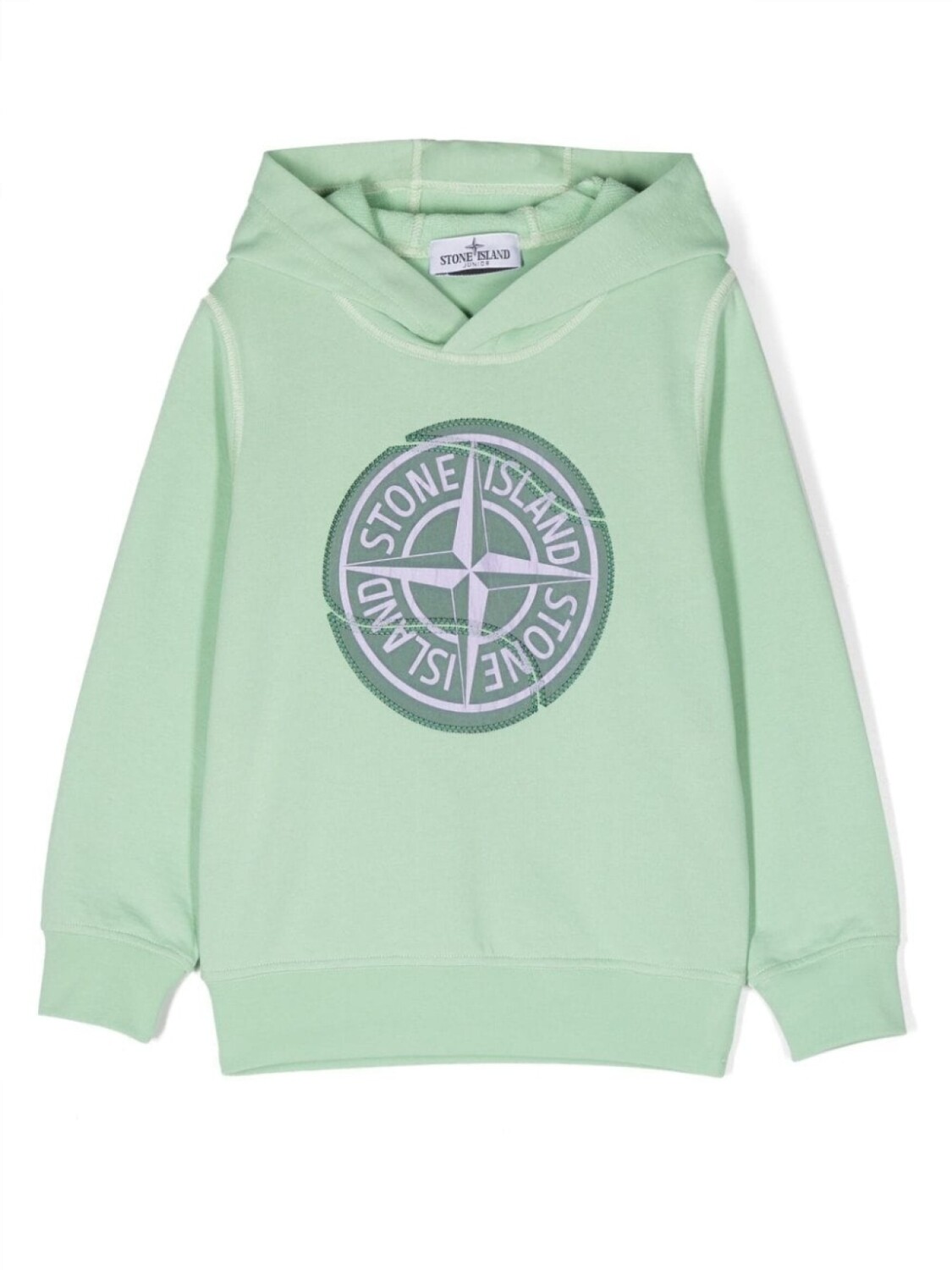 

Stone Island Junior худи с нашивкой-логотипом, зеленый