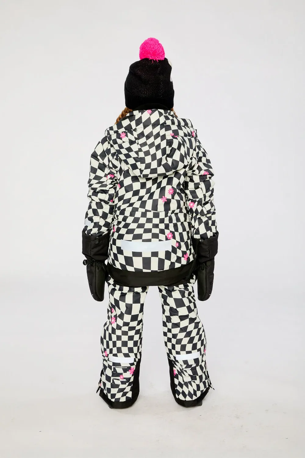 Детский комплект зимней одежды с растущими рукавами Deux par Deux, White Checkered Print — фото 4