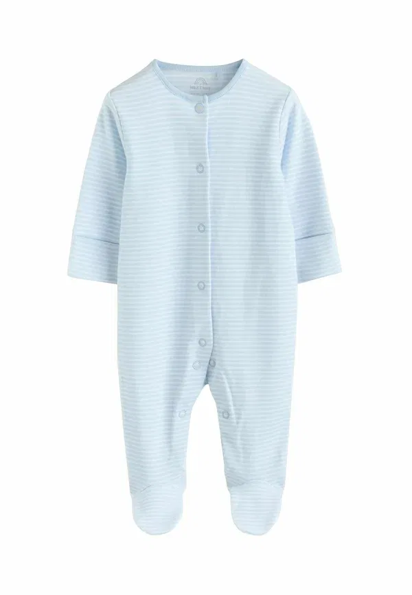 Комплект боди с принтом 4 pack - sleep suit Next, синий — фото 2
