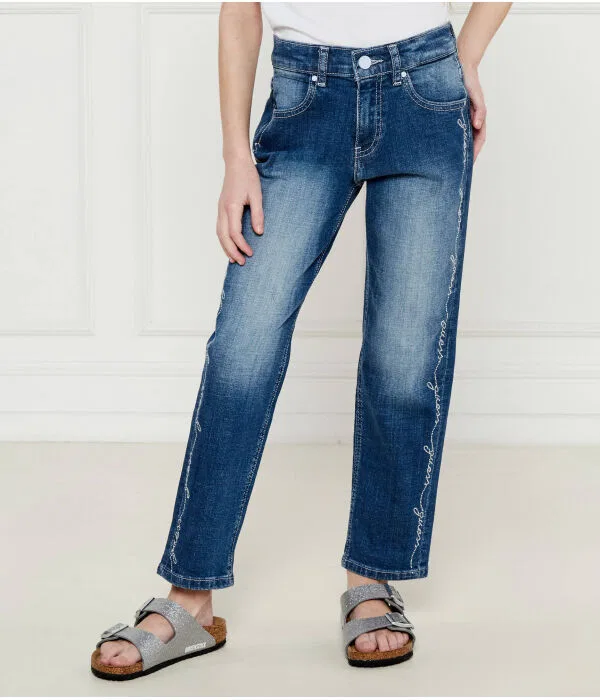 Детские джинсы для девочек прямого кроя Guess, Blu Marino