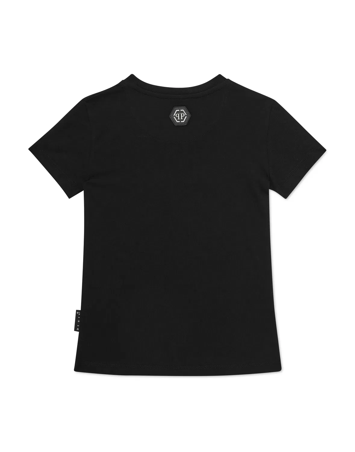 Детская футболка с принтом и стразами Burnout T-Shirt Sexy Pure Strass Heart PHILIPP PLEIN, White — фото 3