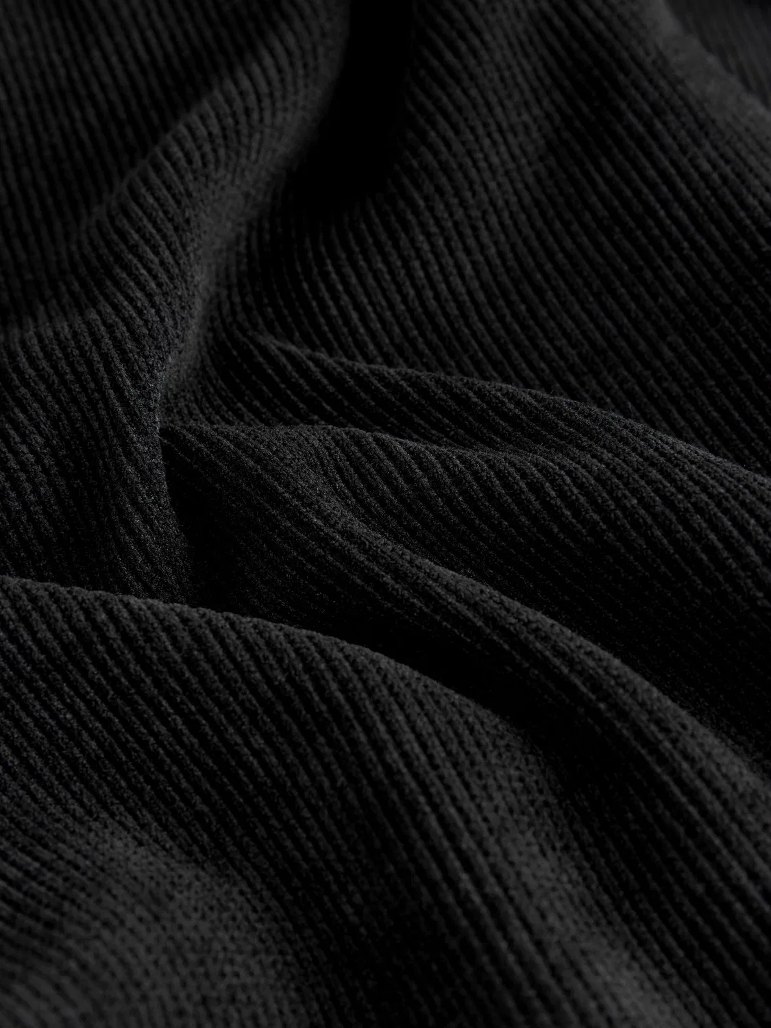 Брюки широкие из мягкого вельвета Next, черные — фото 3
