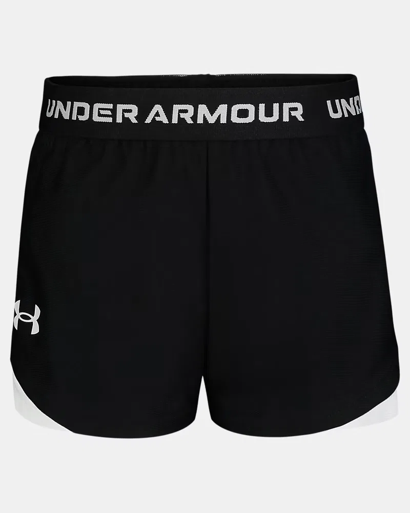 Детские шорты спортивные быстросохнущие UA Tech Play-Up UnderArmour, Black/White