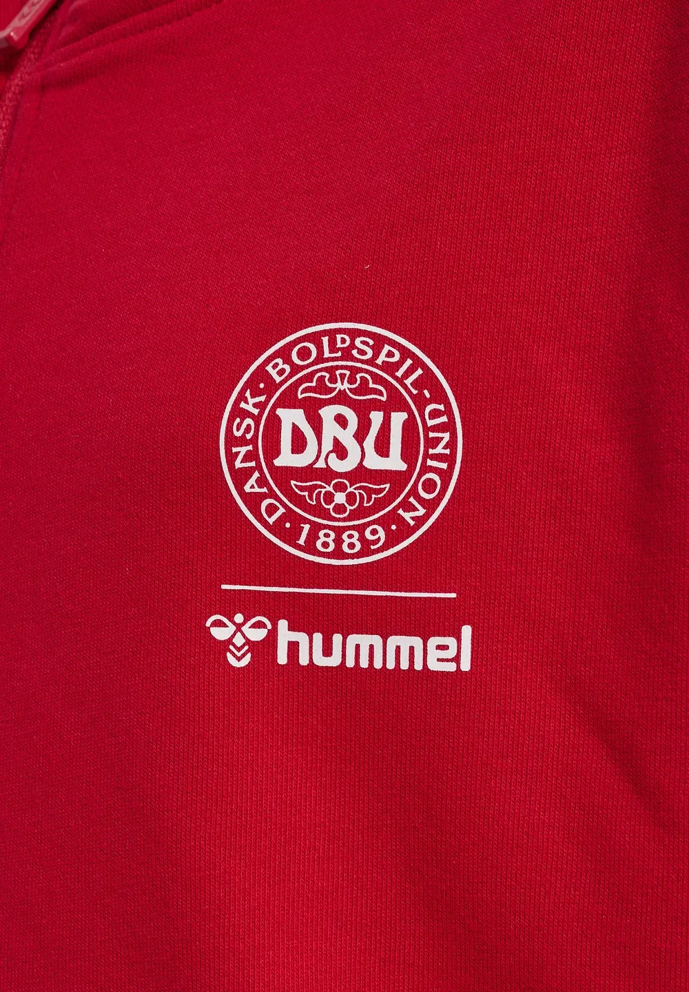 Детская толстовка на молнии Dbu 26 с капюшоном, красно-белая, унисекс Hummel, Tango Red White — фото 3