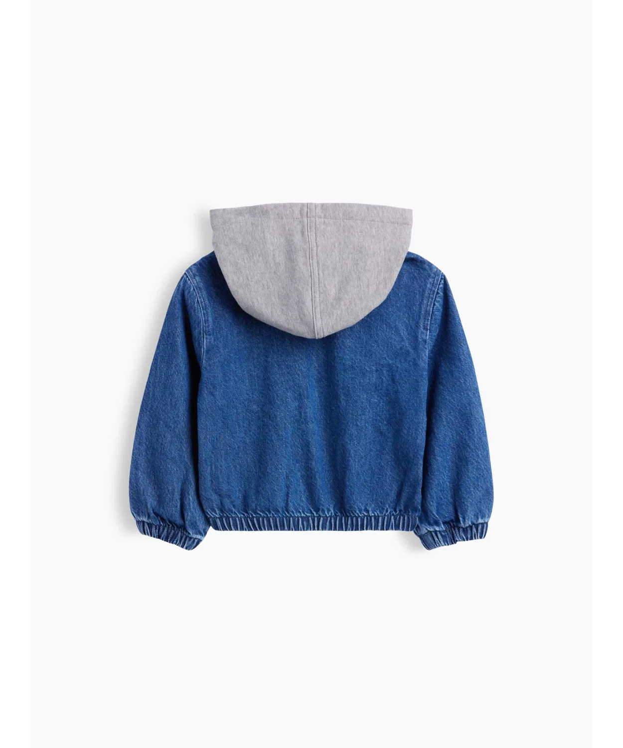 Детская джинсовая куртка-бомбер с капюшоном GAP, Indigo Blue — фото 3