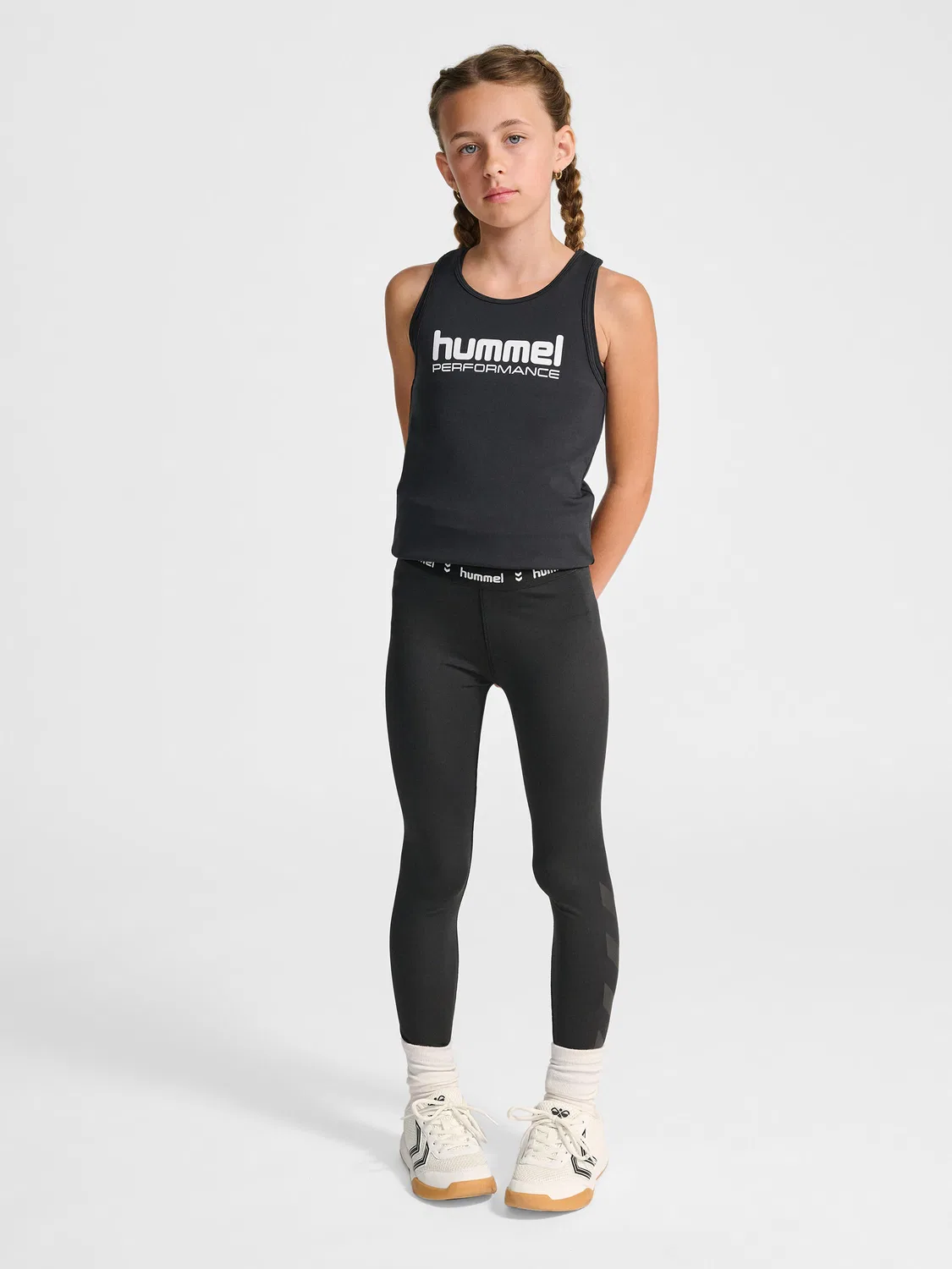 Детские леггинсы с принтом Hmljr Pulse Multisport Hummel, Schwarz — фото 4