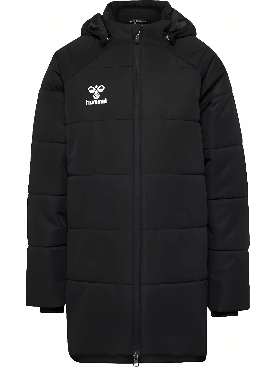 Тренировочная куртка детская черная Hummel Lead 2.0 Bench Jacket, черный — фото 2
